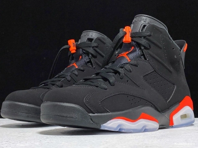 MaikeSneakers OG Infrared Air 6 Jordan Black 384664-060 Retro 0730